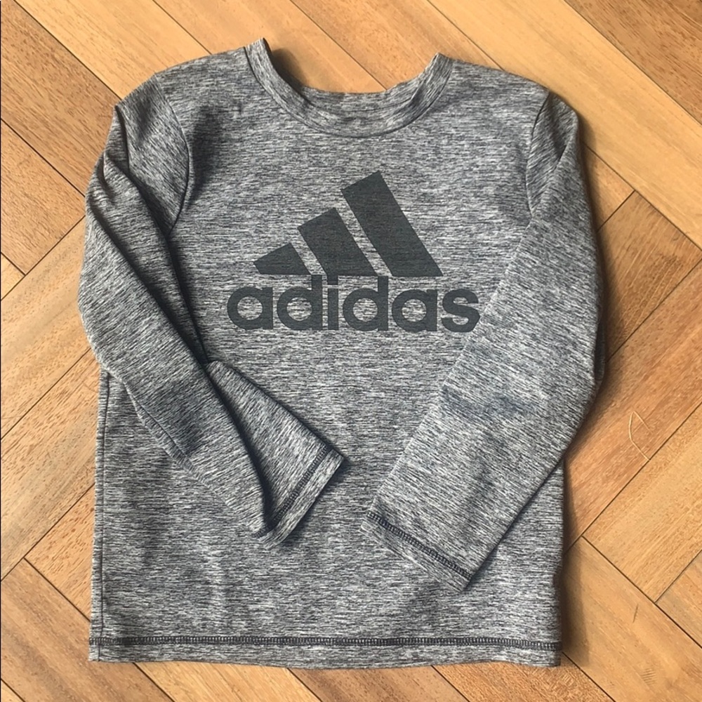 Boys Adidas Ling Sleeve Climalite Shirt Size 6